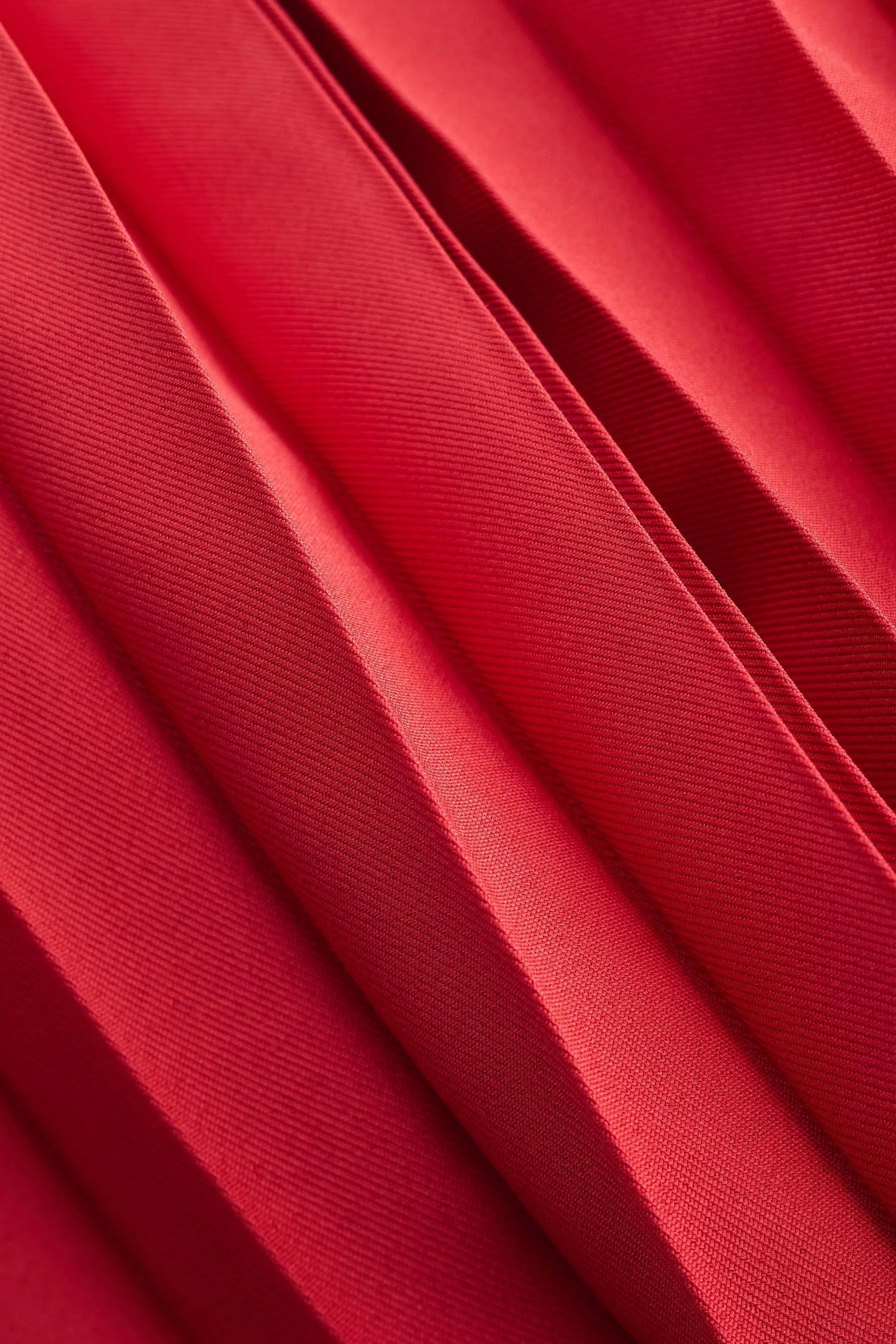 Rosso  - abito A pieghe Manica corta