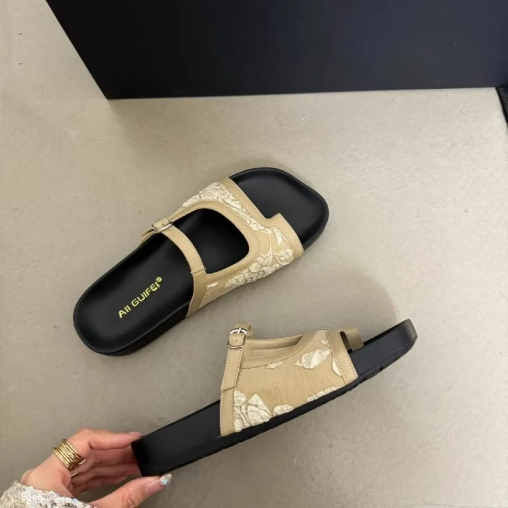 Sandali da spiaggia con infradito con suola spessa, scarpe da fata per abbigliamento esterno, nuovi sandali romani con suola mor