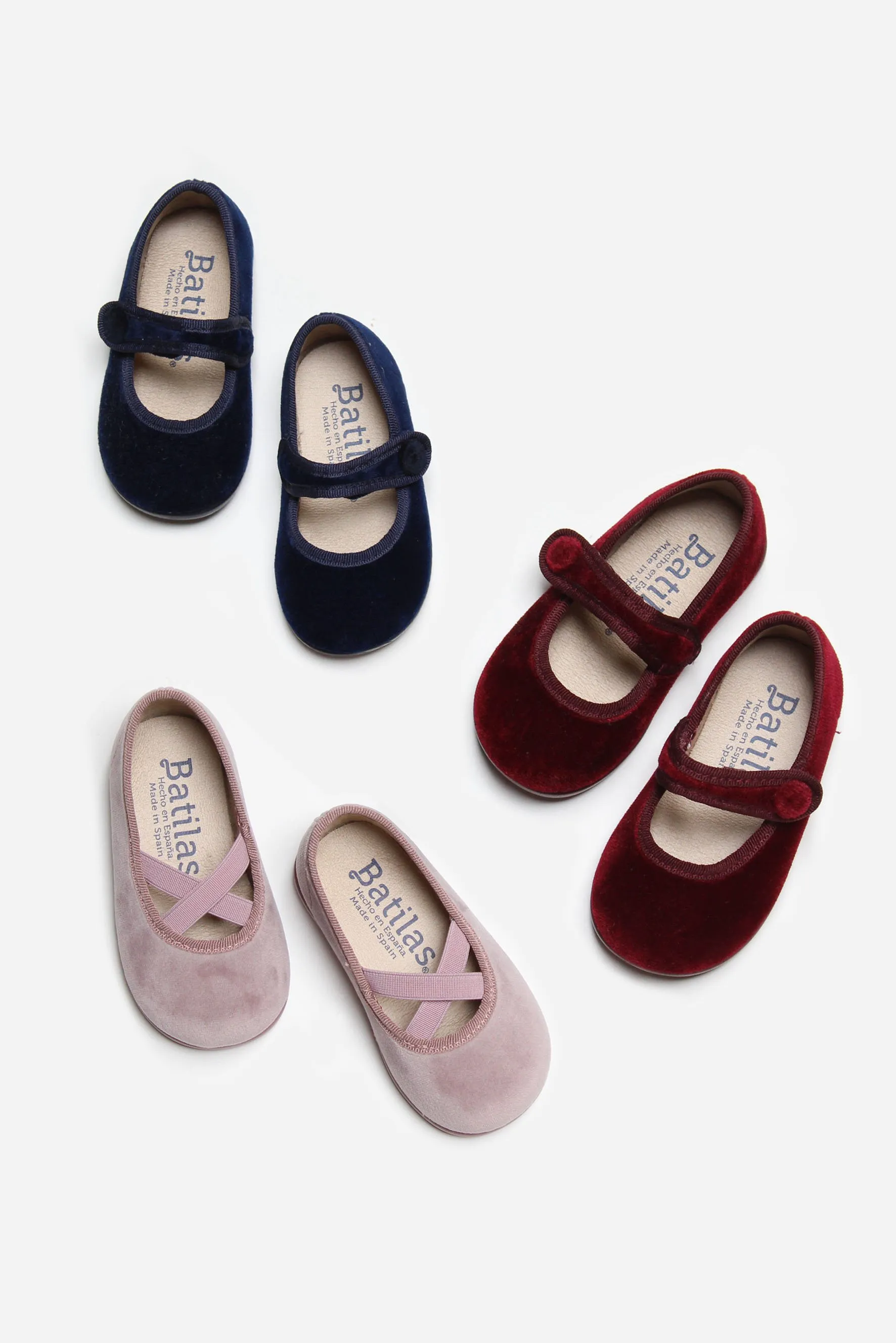 Scarpe bambina in velluto
