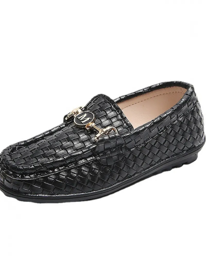 Scarpe in pelle per ragazzi alla moda Scarpe casual stile britannico con suola morbida per bambini