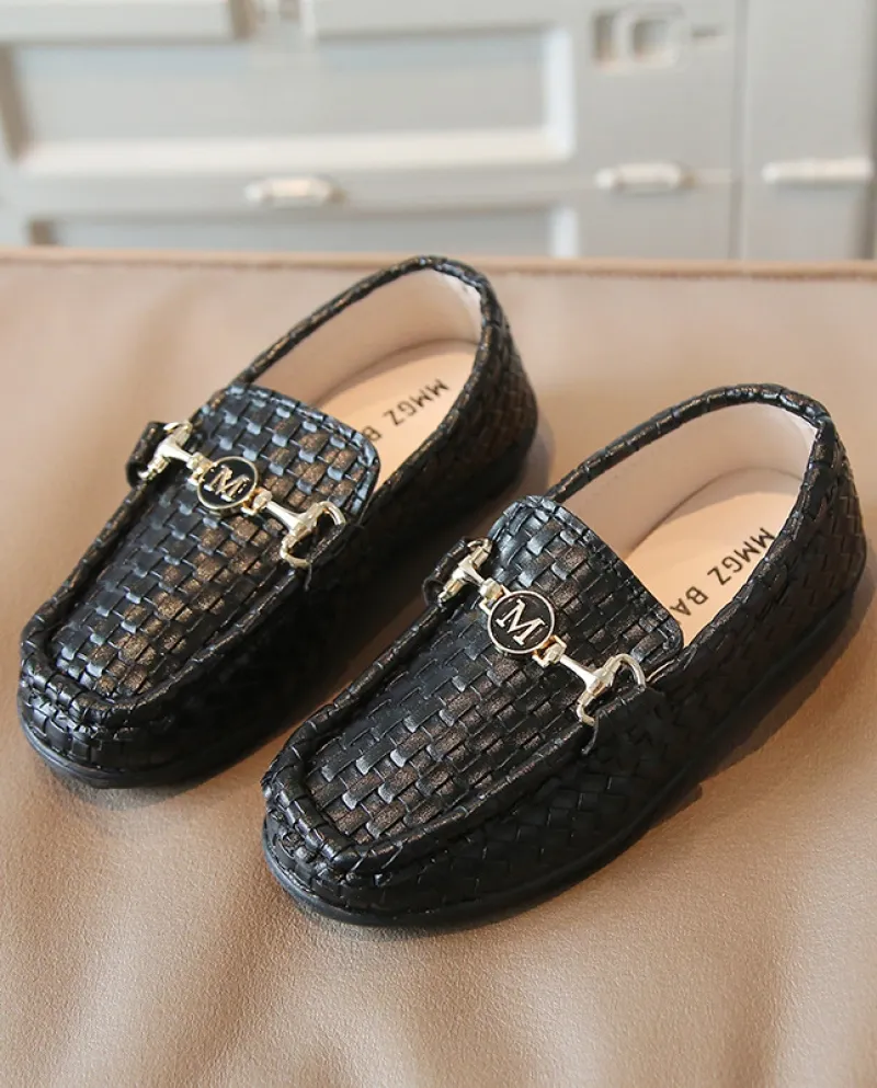 Scarpe in pelle per ragazzi alla moda Scarpe casual stile britannico con suola morbida per bambini