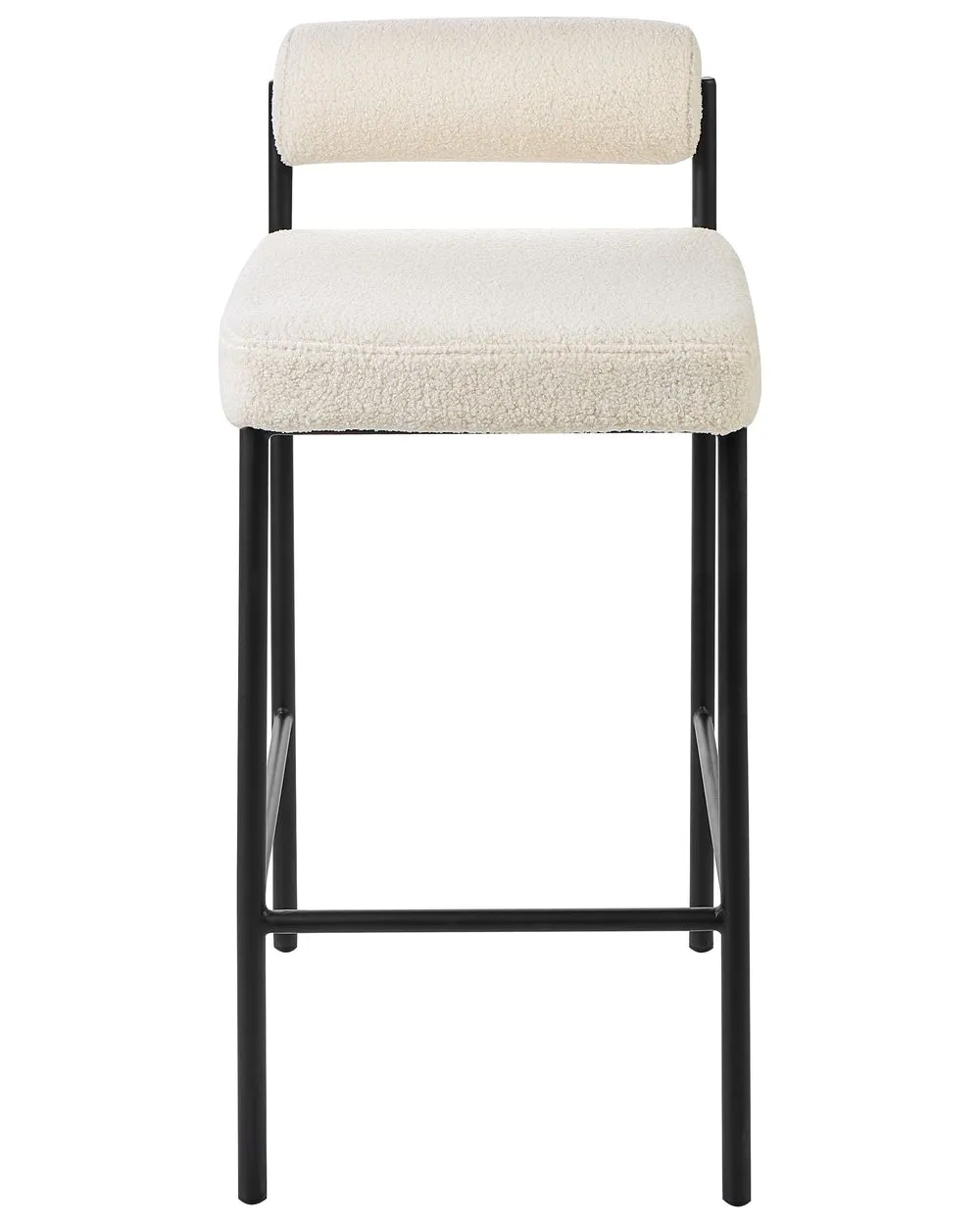 Set di 2 sedie alte AMAYA Bouclé Bianco sporco