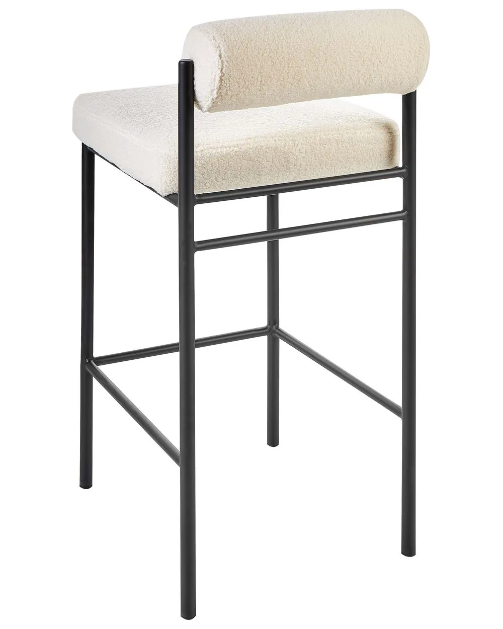 Set di 2 sedie alte AMAYA Bouclé Bianco sporco