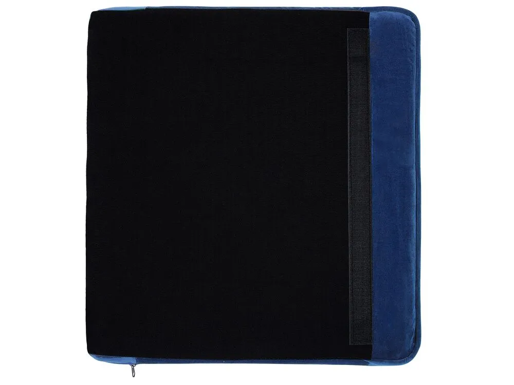 Set divani in tessuto di velluto blu cobalto 4 posti CHESTERFIELD