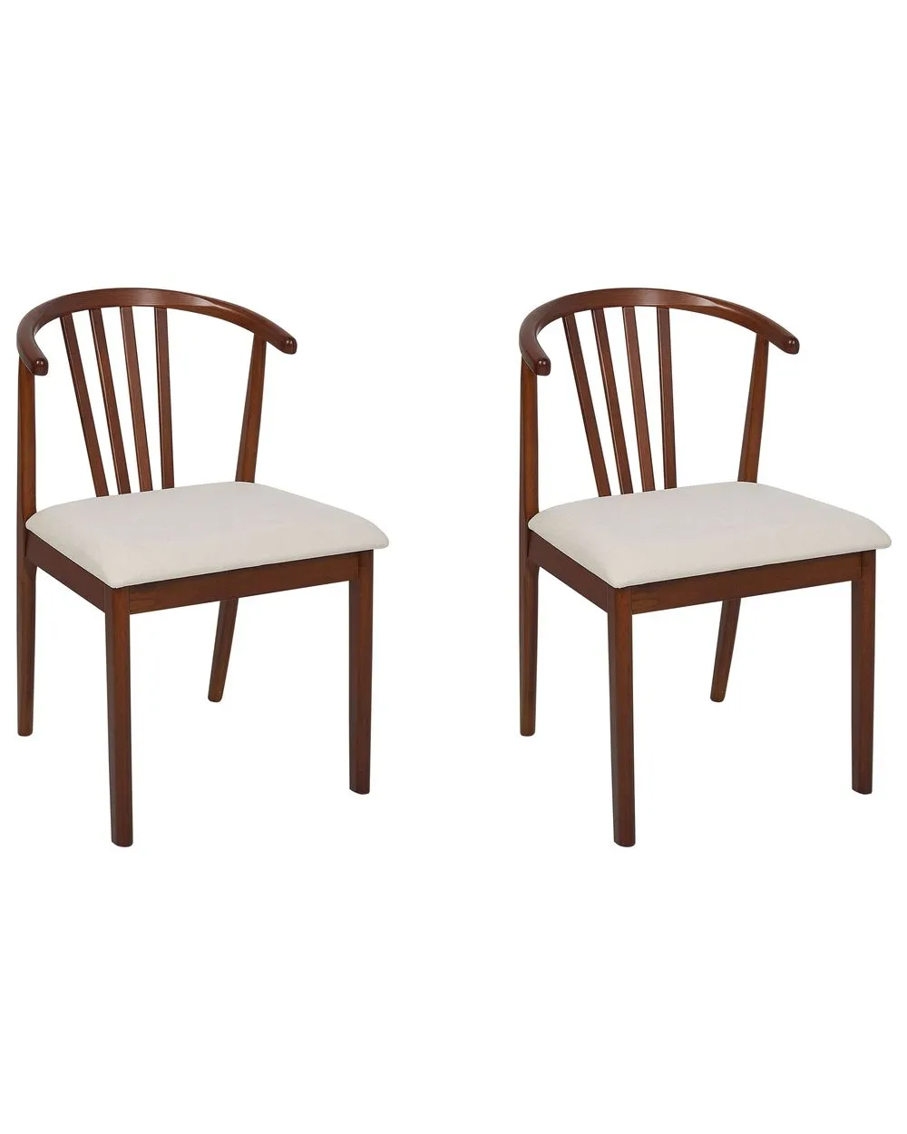 Set of 2 Dining Chairs CRAIG Wood Dark Brown