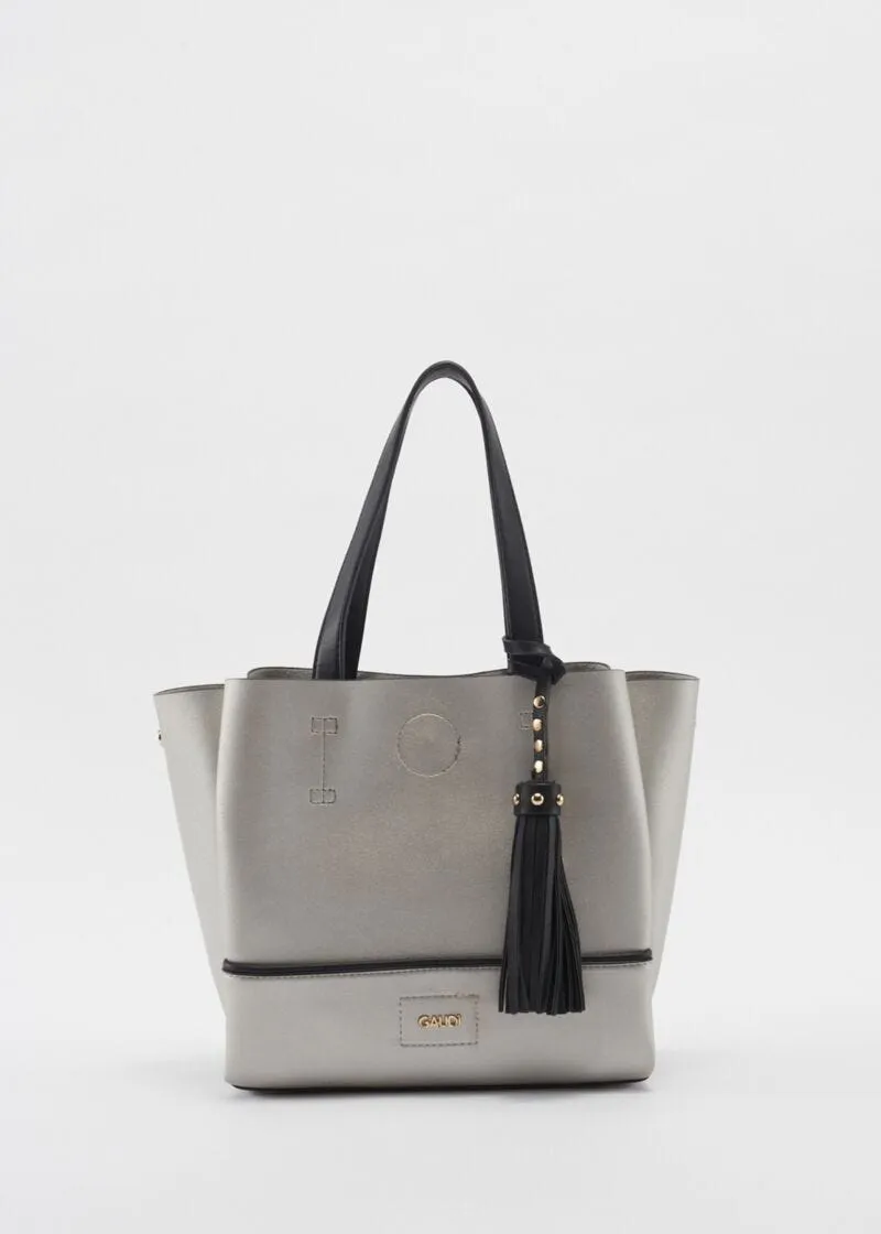 Shopping bag piccola con nappina