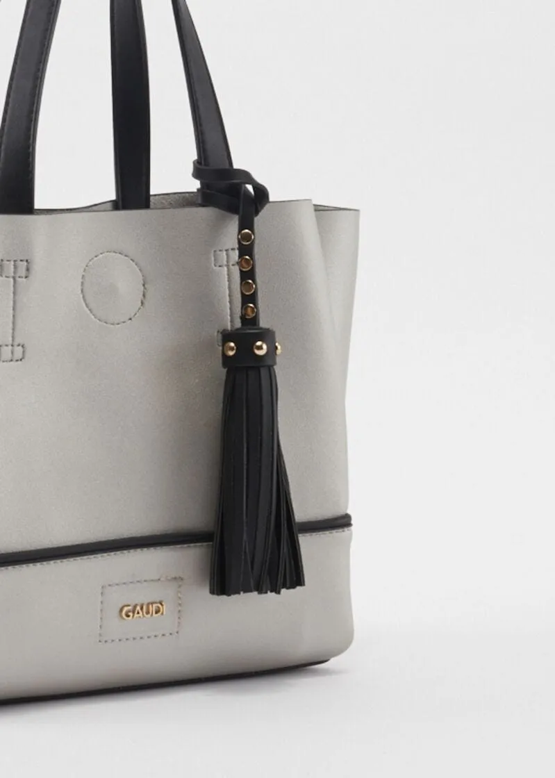 Shopping bag piccola con nappina