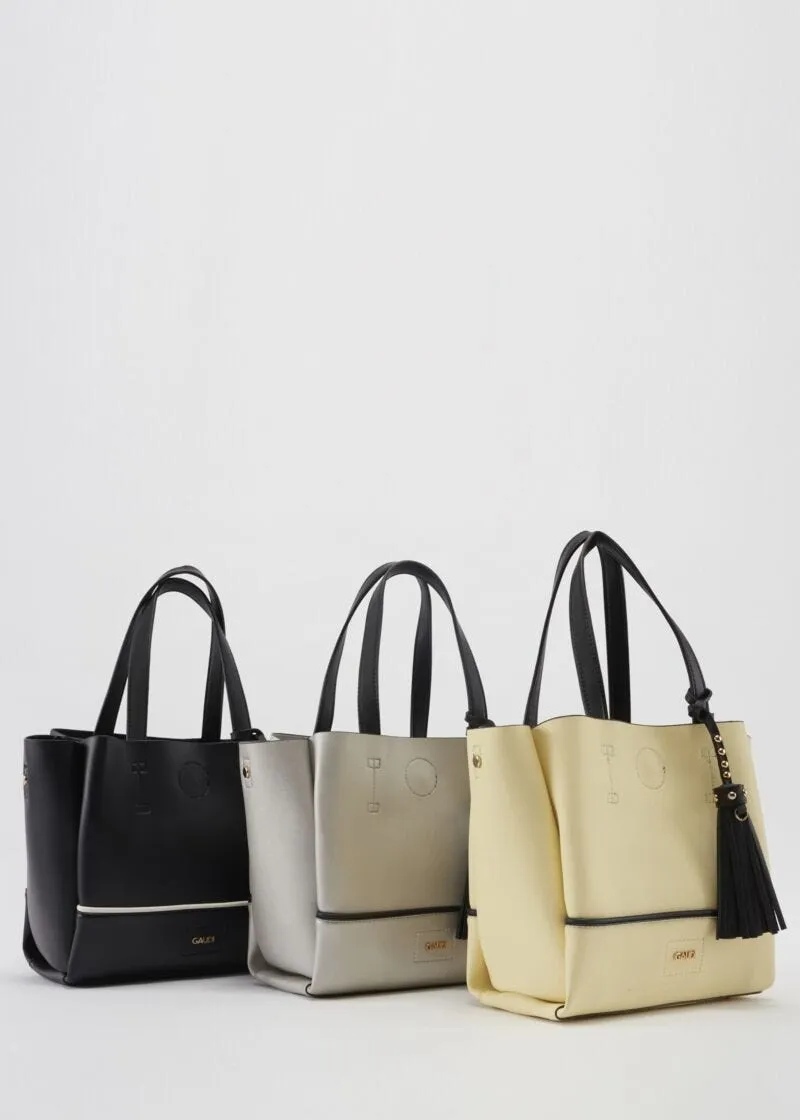 Shopping bag piccola con nappina
