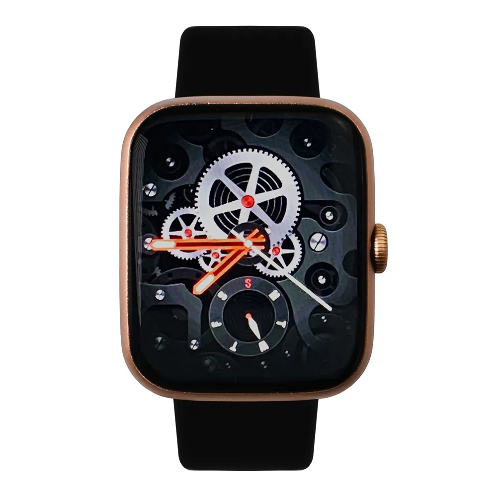 Smartwatch Cassa Rosè con Cinturino Nero in Silicone Tecnochic