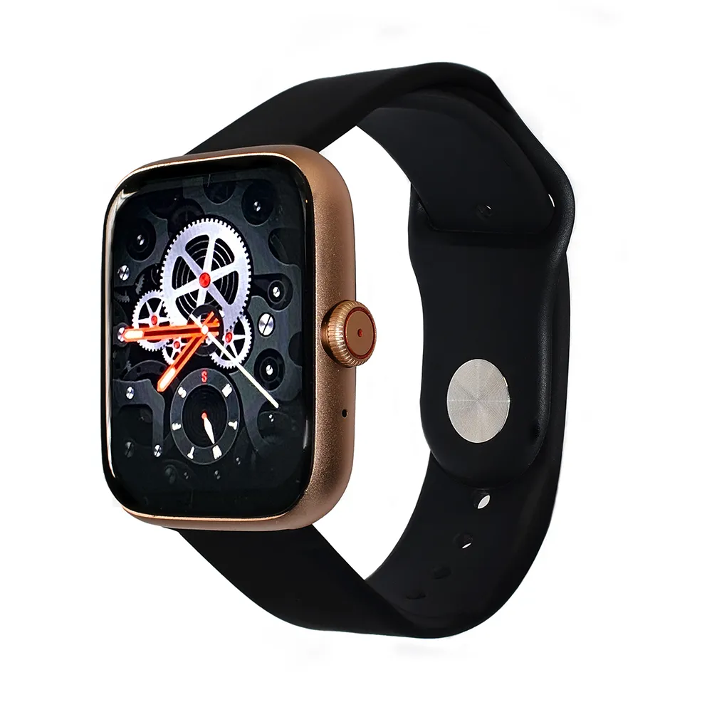 Smartwatch Cassa Rosè con Cinturino Nero in Silicone Tecnochic