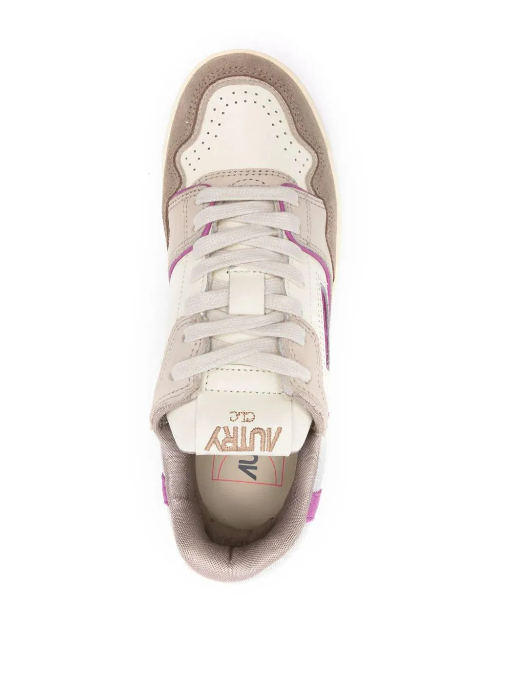 Sneakers clc low in suede e nabuk fucsia e tobacco