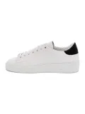 Sneakers D.A.T.E. LEVANTE CALF WHITE-BLACK in pelle bianco e nero
