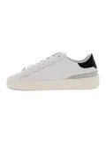 Sneakers D.A.T.E. SONICA CALF WHITE-BLACK in pelle e camoscio bianco e nero
