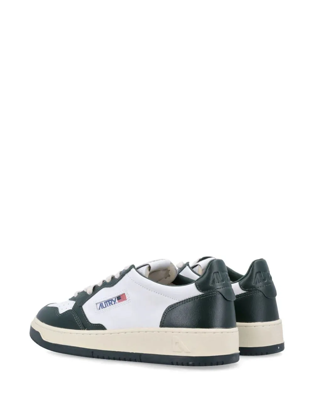 Sneakers medalist low in pelle bianca e mountain