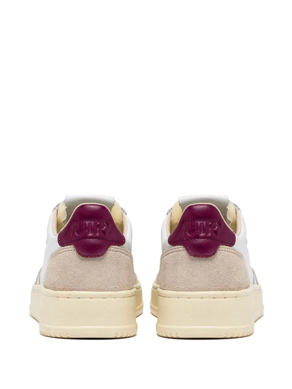 Sneakers medalist low in pelle e suede bianca e fucsia