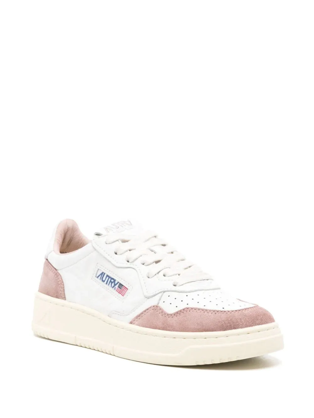 Sneakers Medalist low in suede rosa e pelle