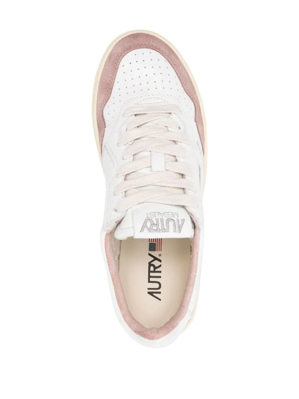 Sneakers Medalist low in suede rosa e pelle
