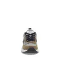 Sneakers Voile Blanche CLUB01 2D03 in camoscio e tessuto taupe e navy