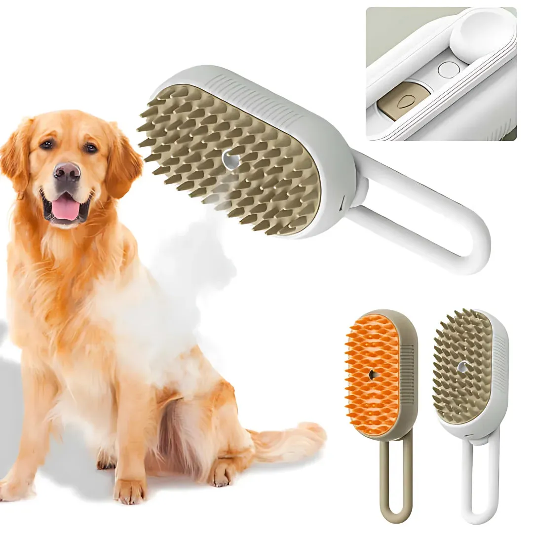 Spazzola per cani Steamy spazzola elettrica per peli di gatto 3 in1 spazzola per cani a vapore per massaggio toelettatura per an
