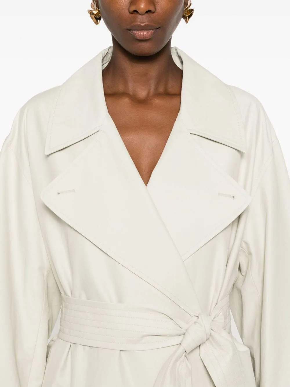 Studio Nicholson pre -doppio cappotto con cintura