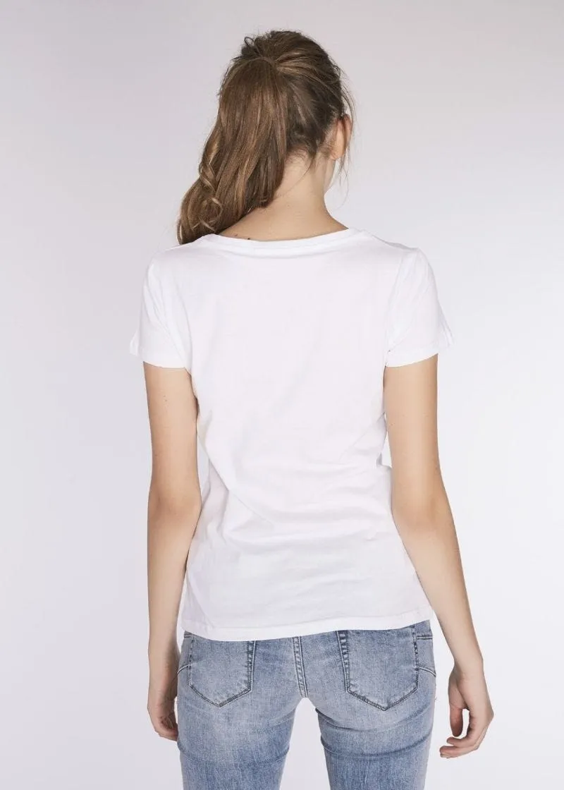 T-shirt in cotone con borchie