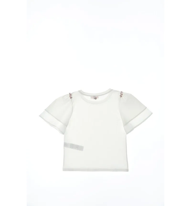 T-shirt maniche sbuffo
