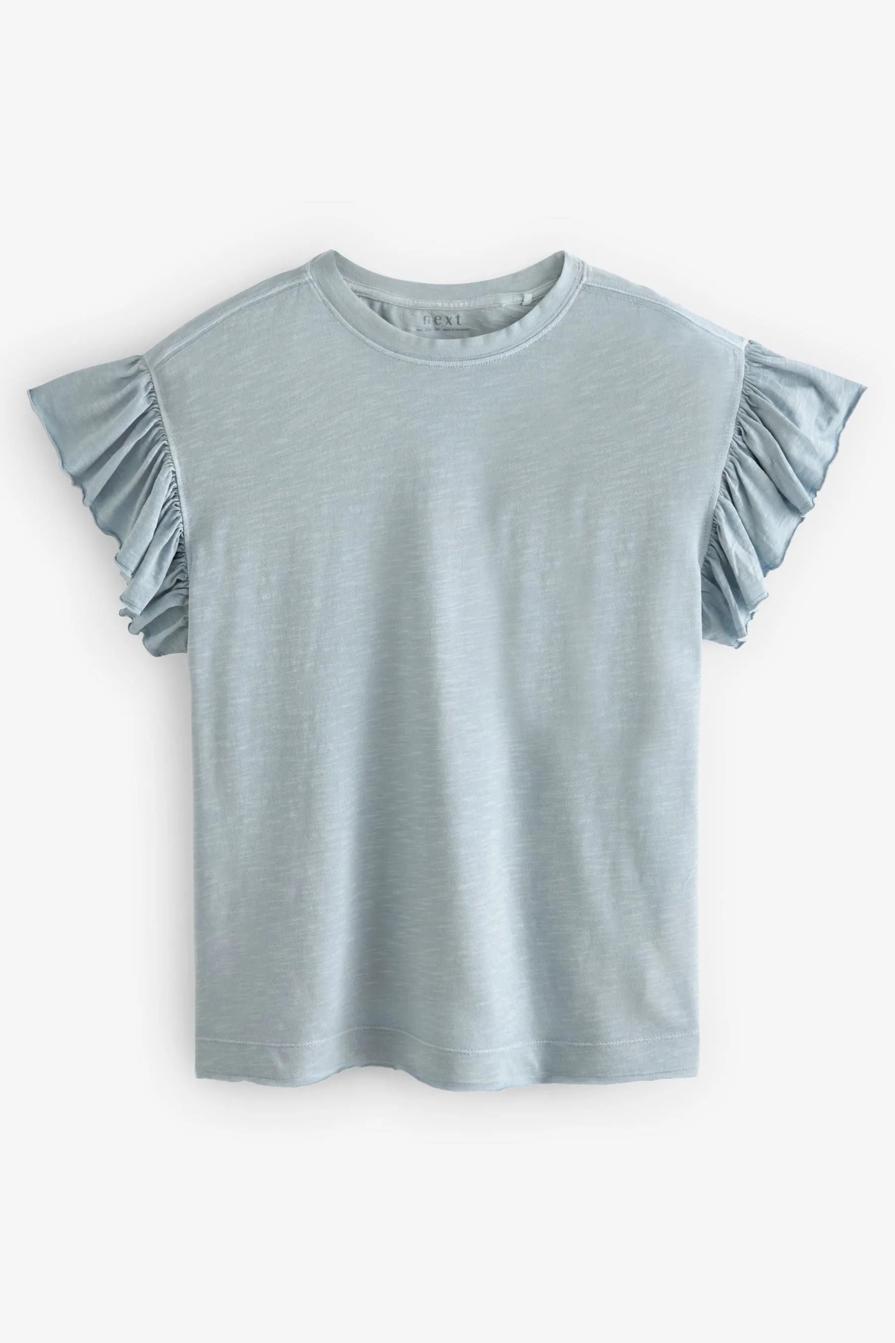 T-shirt Ruches maniche con borchie luccicanti