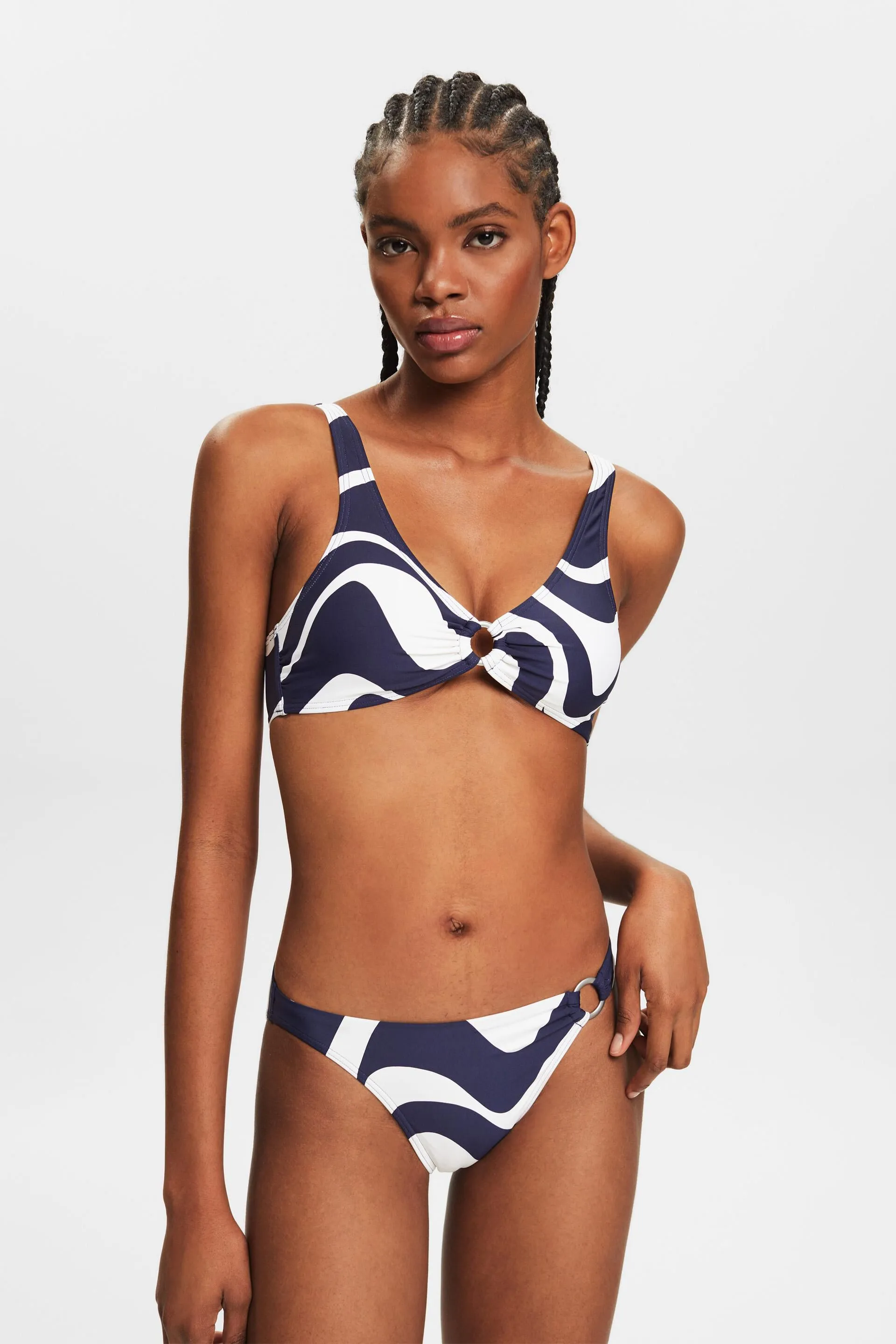 Top da bikini con stampa