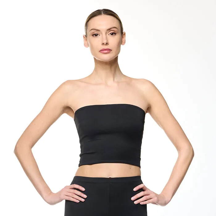 Top nero corto in lycra