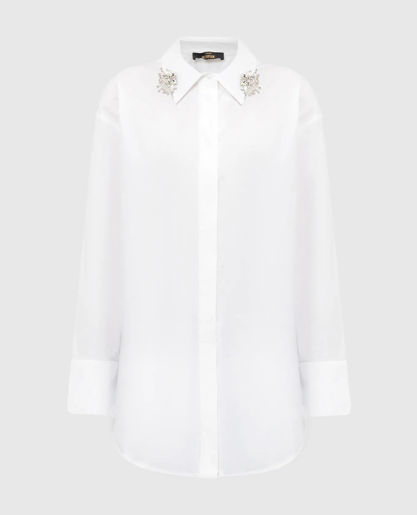 Twinset Actitude Blusa bianca con cristalli 242AP2130