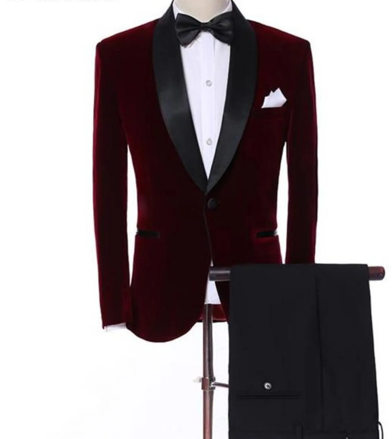 Ultimi disegni della mutanda del cappotto Giacca da smoking in velluto verde Abito da uomo Slim Fit 2 pezzi Tuxedo Tailor Groom