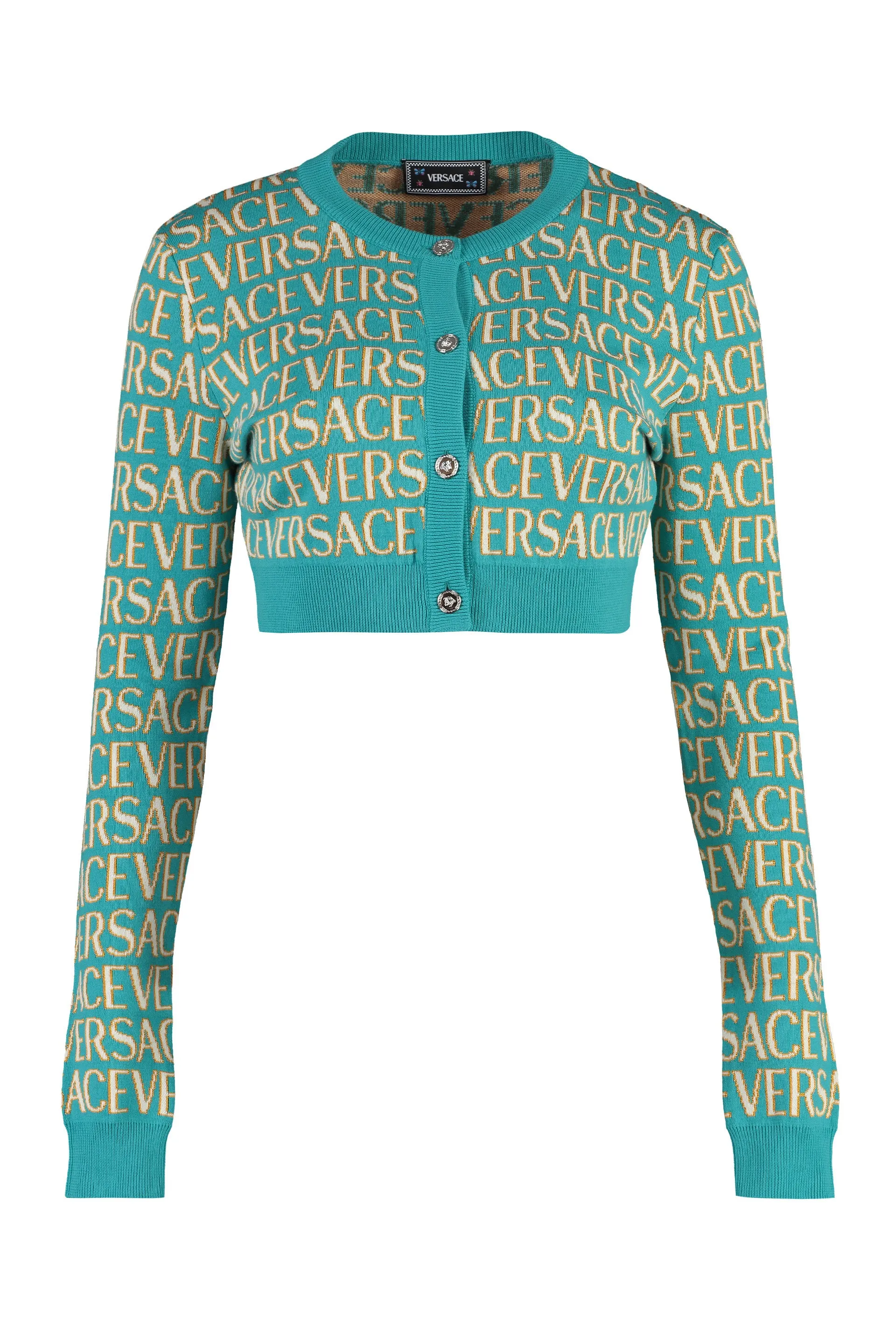 Versace Cardigan corto in maglia