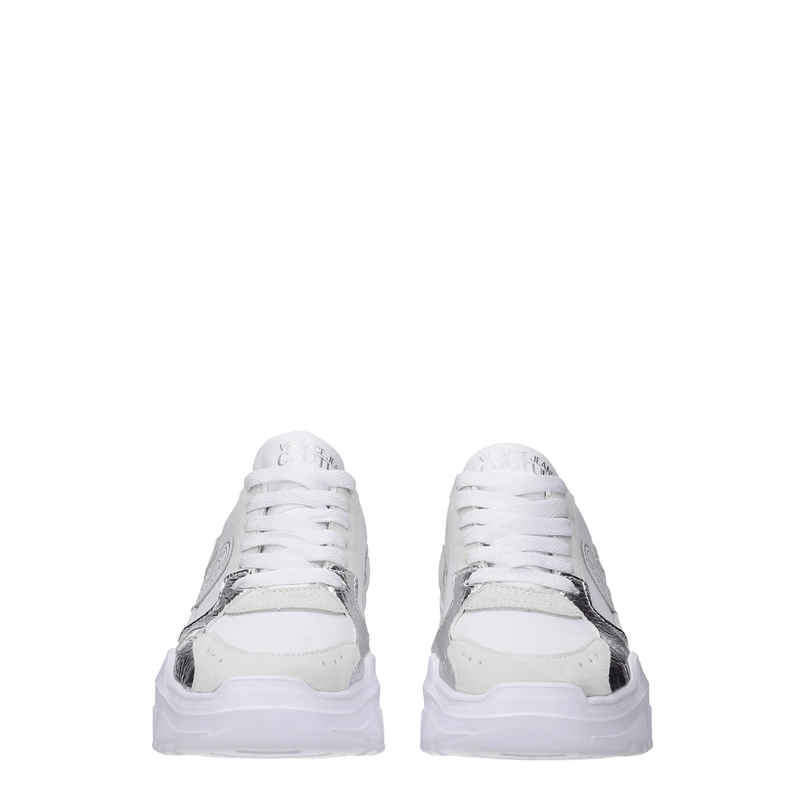 Versace Jeans Sneakers Couture Donna Pelle Bianco/Argento