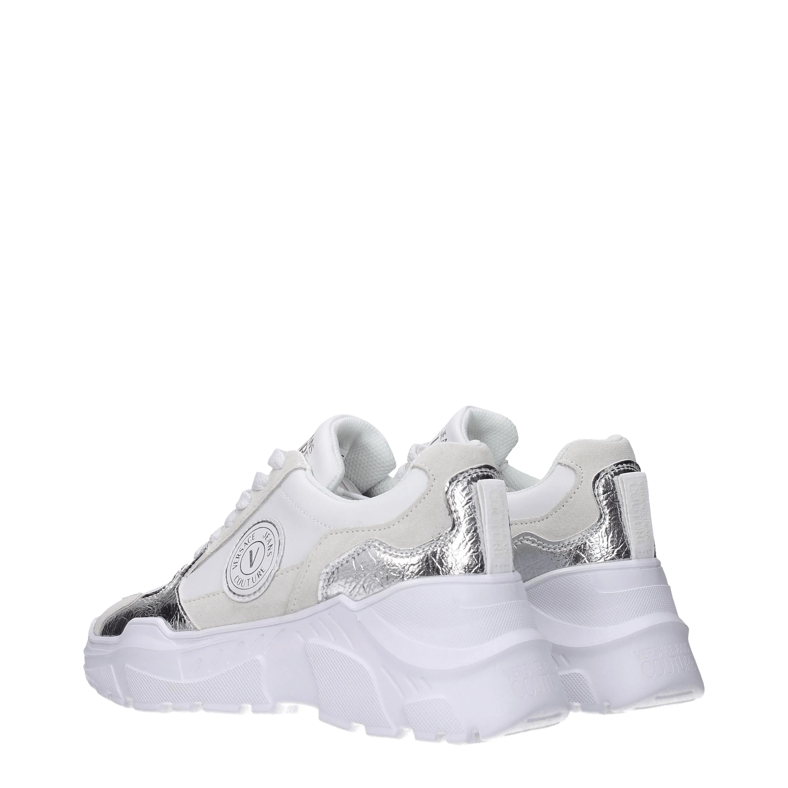 Versace Jeans Sneakers Couture Donna Pelle Bianco/Argento
