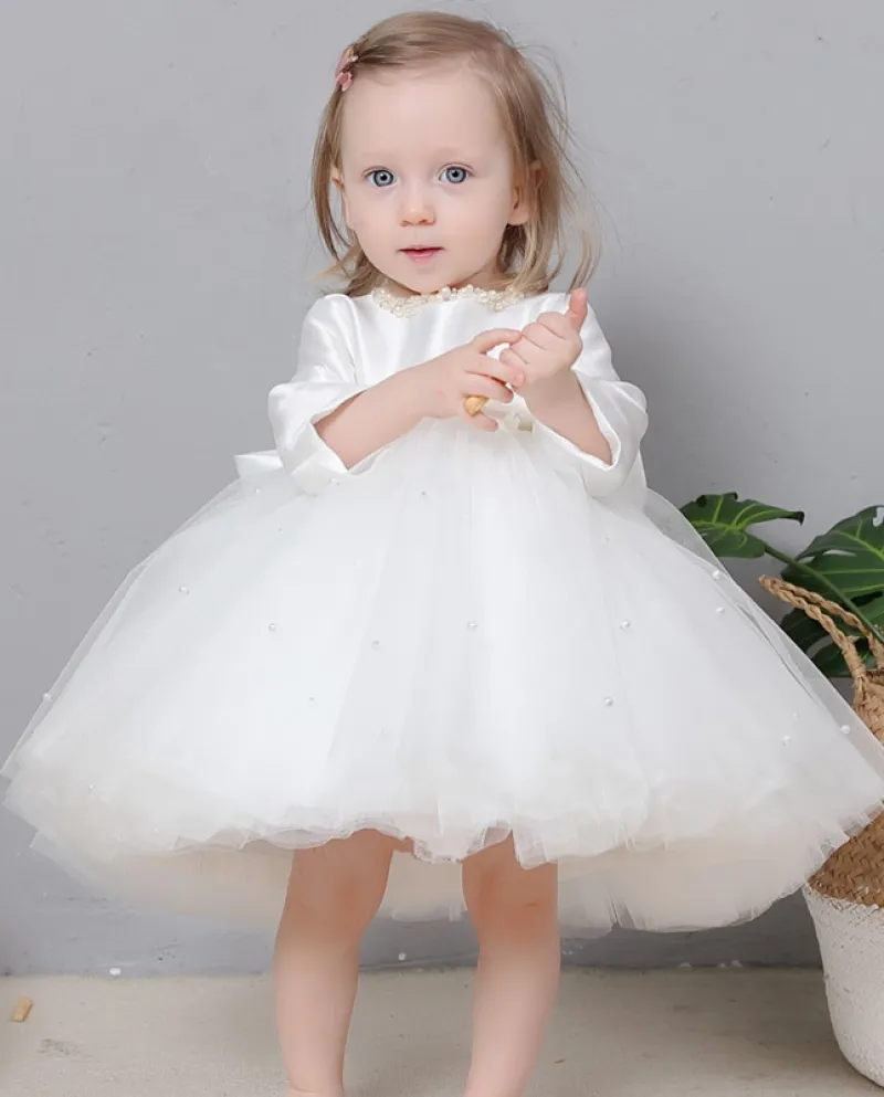 Vestito da principessa per bambina Gonna per bambini Gonna di garza estiva a maniche lunghe Vestito da compleanno per ragazze
