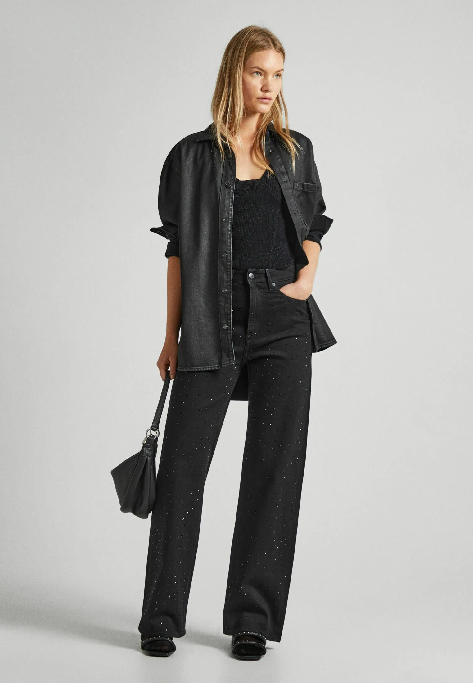 WIDE LEG  SPARKLE - Jeans a zampa