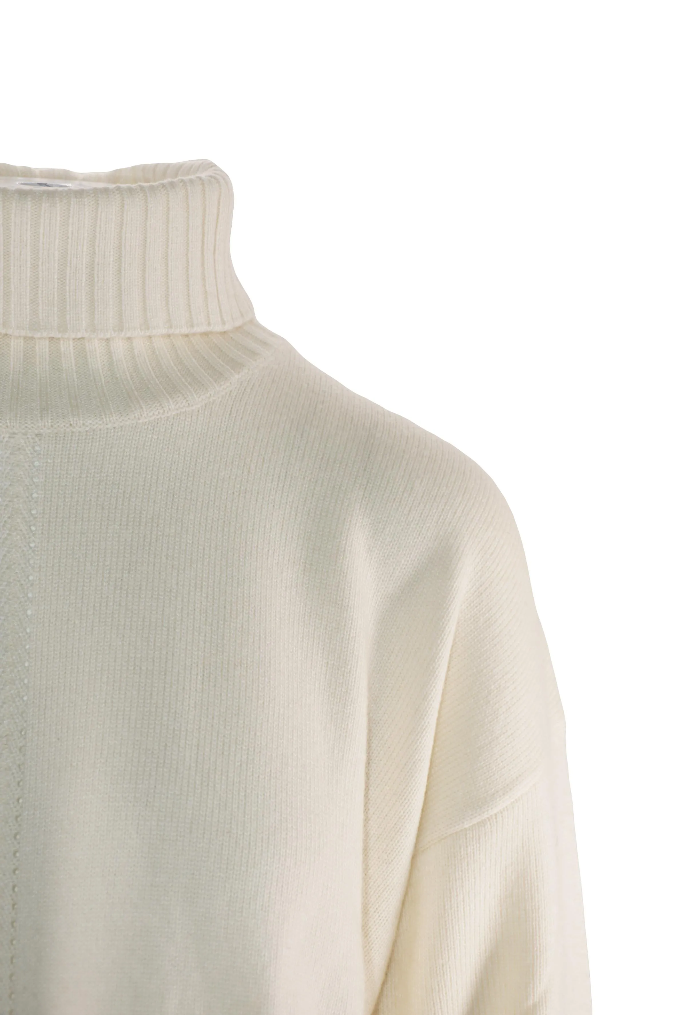 Wool and Cashmere Blend Sweater / White
