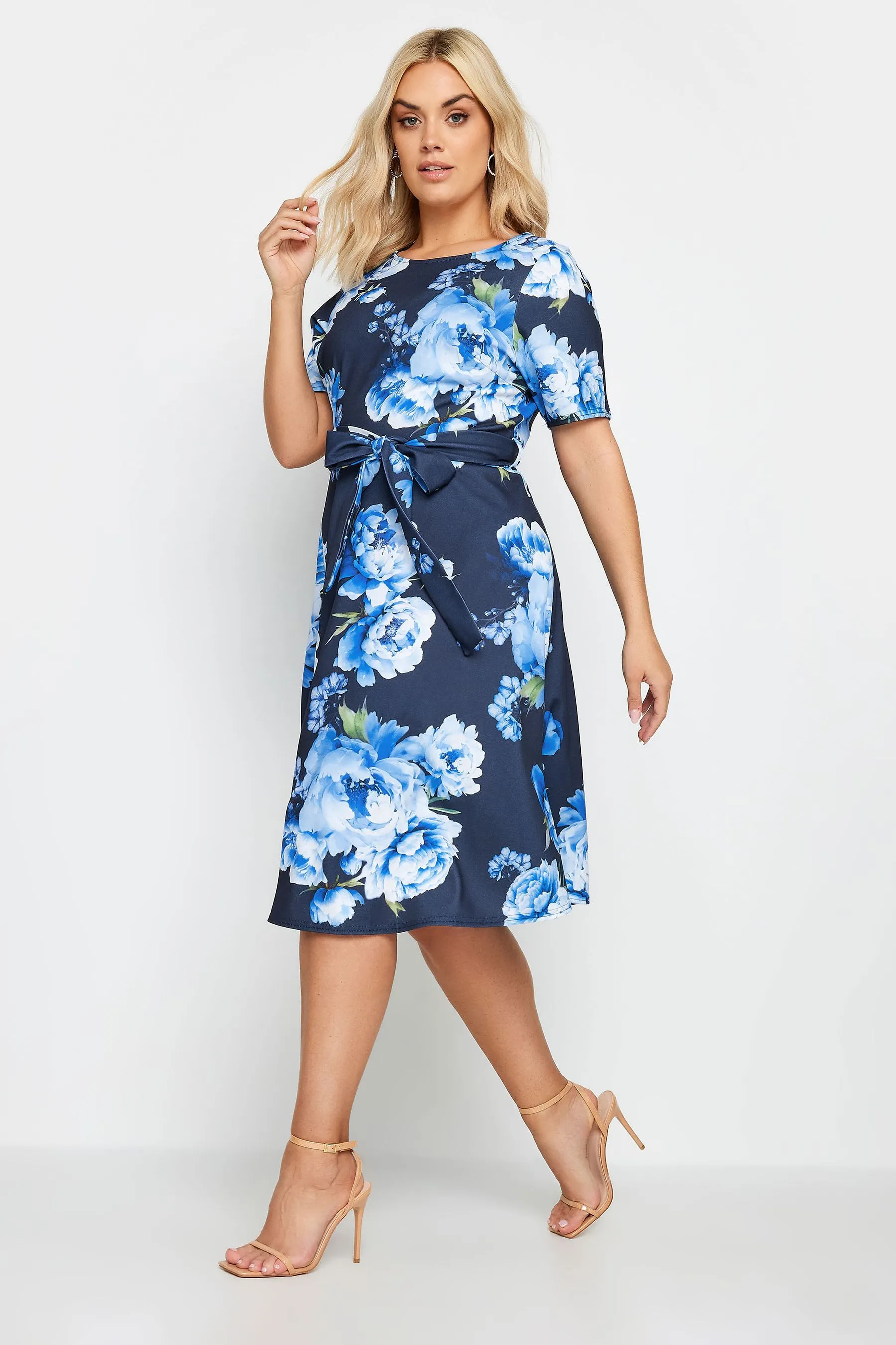 Yours Curve LONDON - Scollo rotondo - Abito a pieghe