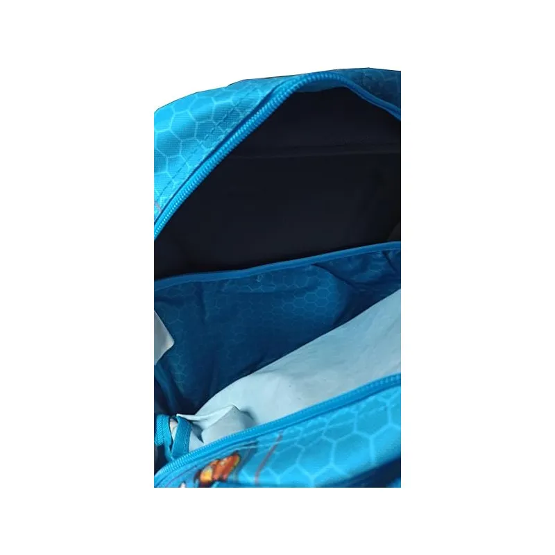 ZAINO DREAM ALL BLACK ORGANIZZATO SCUOLA STUMBLE GUYS 39X23X44CM 3 ZIP AZZURRO C/STAMPA PERSONAGGI POOL OVER TINTA UNITA