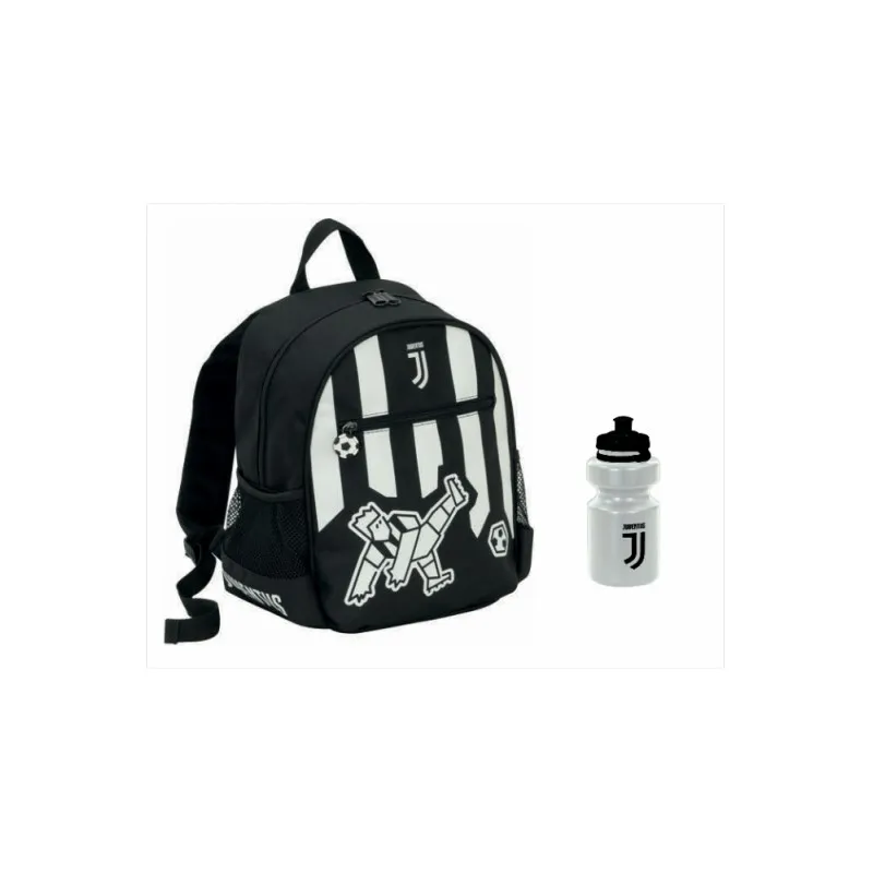 ZAINO SMALL ASILO FC JUVENTU 24X32X14CM ARROTONDATO CON BORRACCIA OMAGGIO PRODOTTO UFFICIALE GARANTITO DA SEVEN ITALY
